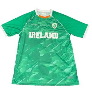 Ireland Rugby Jersey Lansdowne Mens Size Large Green Shirt Short Sleeve Football